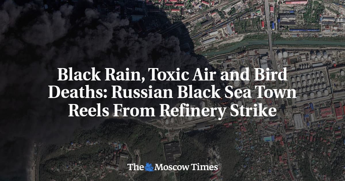 Environmental Disaster Occurs After Refinery Attack in Tuapse Town on Russia's Black Sea Coast